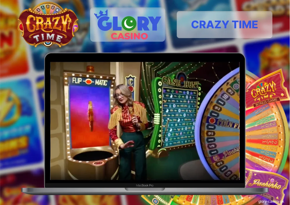 Crazy Time game at Glory Casino
