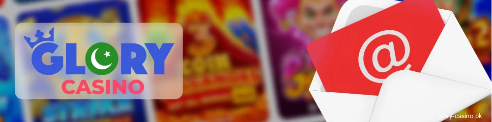 Detailed support by email Glory Casino