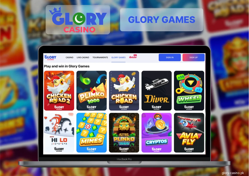 Glory Games category at Glory Casino