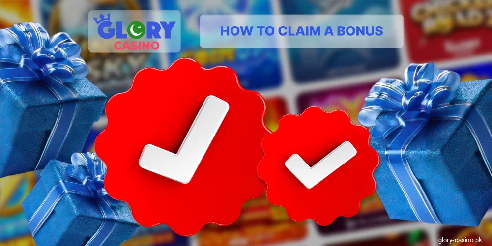 Confirm bonus credited by Glory Casino
