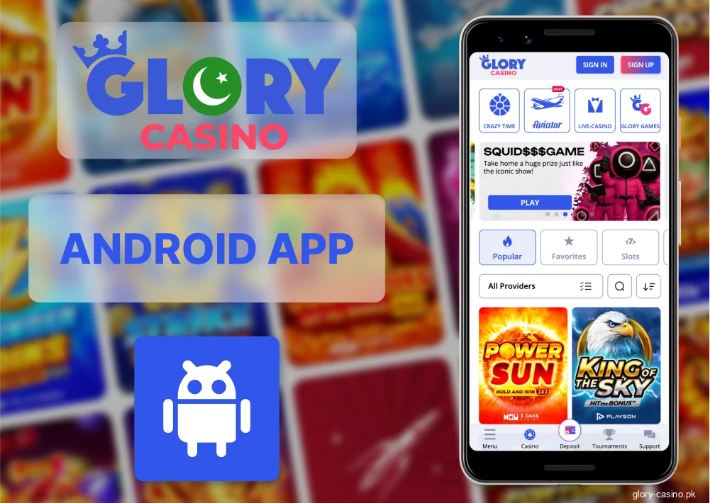 Instructions on how to install the Glory Casino mobile app on Android