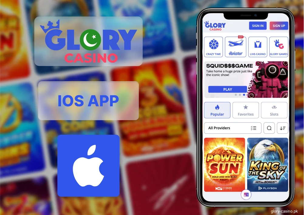 Instructions on how to install the Glory Casino mobile app on iOS