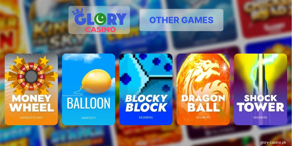 Glory Casino other games category review