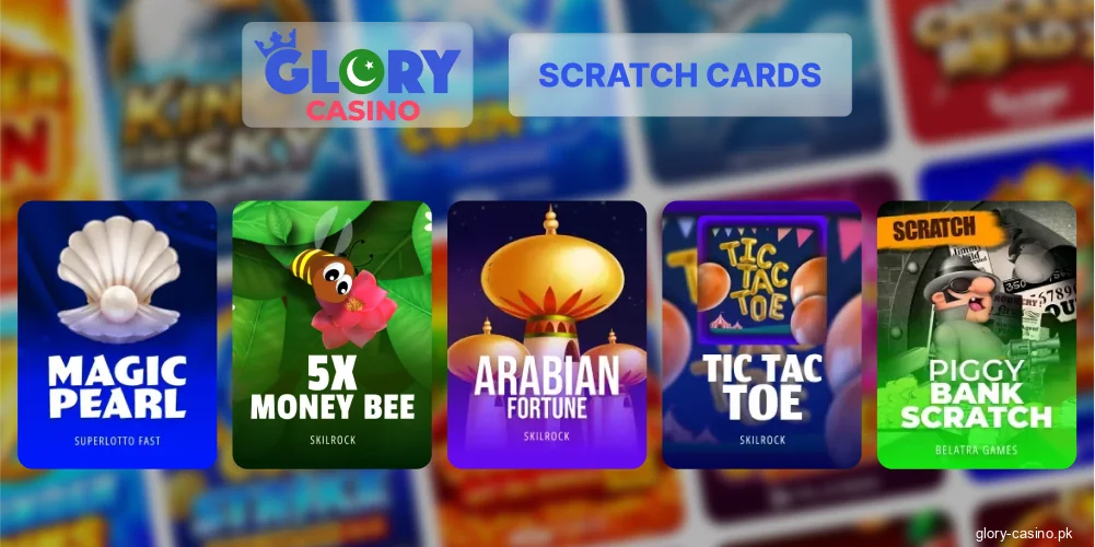 Glory Casino scratch cards category review