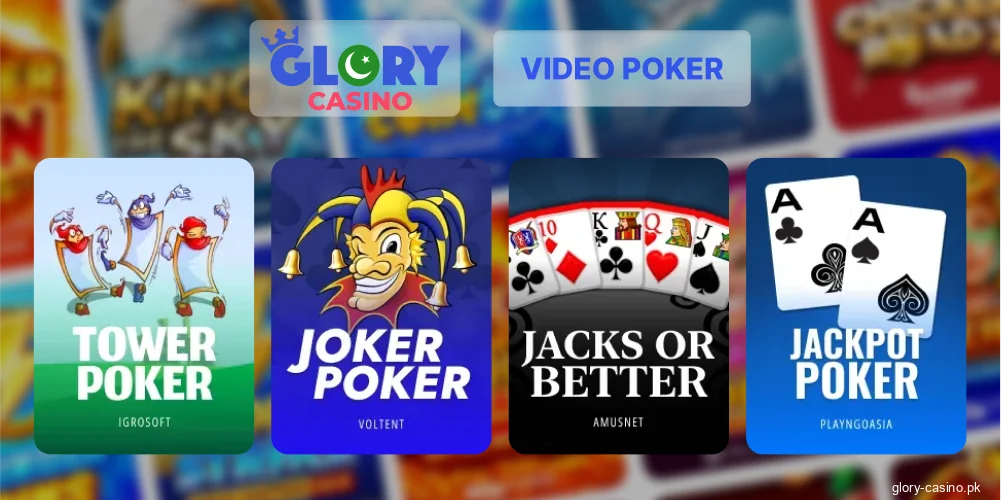 Glory Casino video poker category review