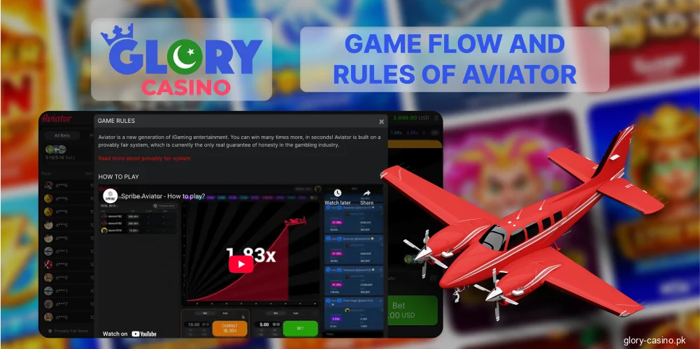 How Aviator works in Glory Casino