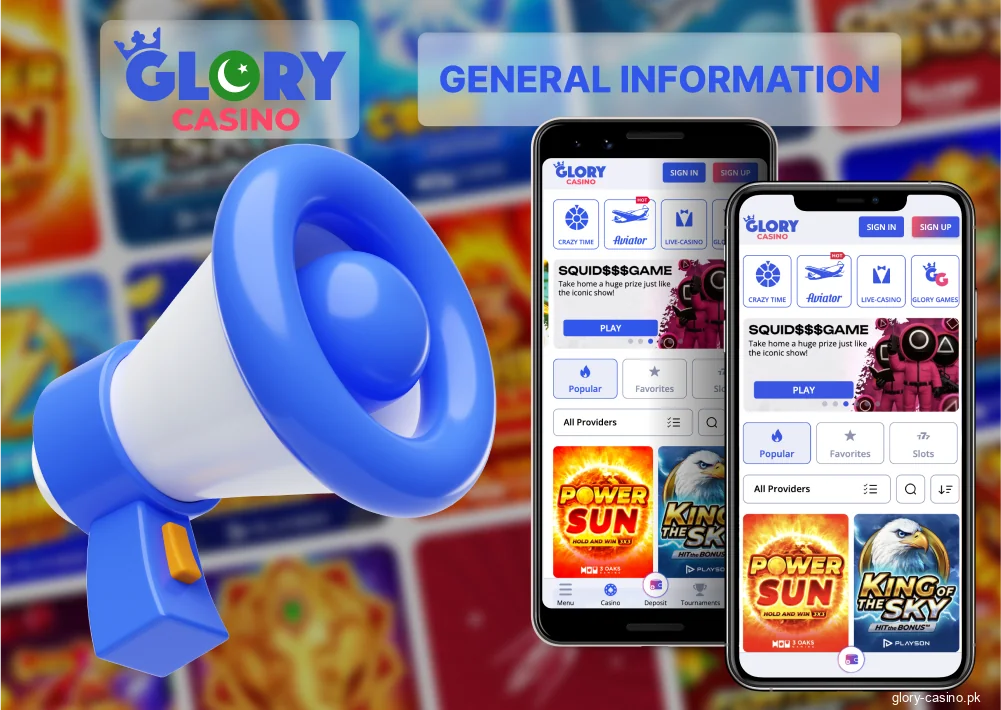 Mobile app review for Glory Casino