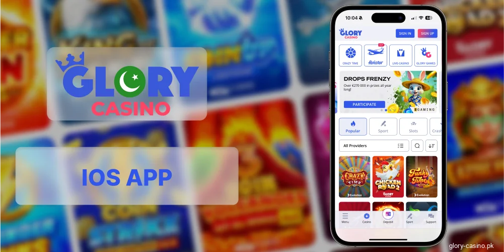 Find official Glory Casino site iOS