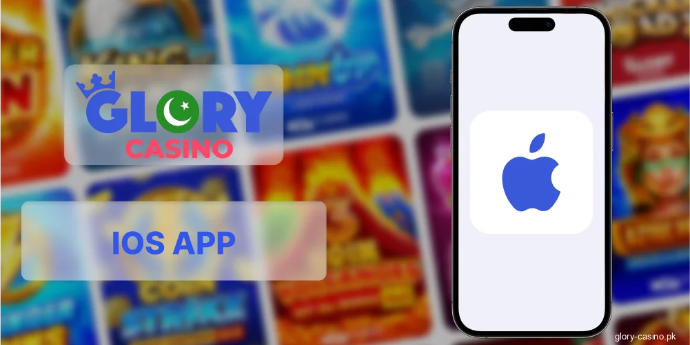 Click iOS icon on Glory Casino site