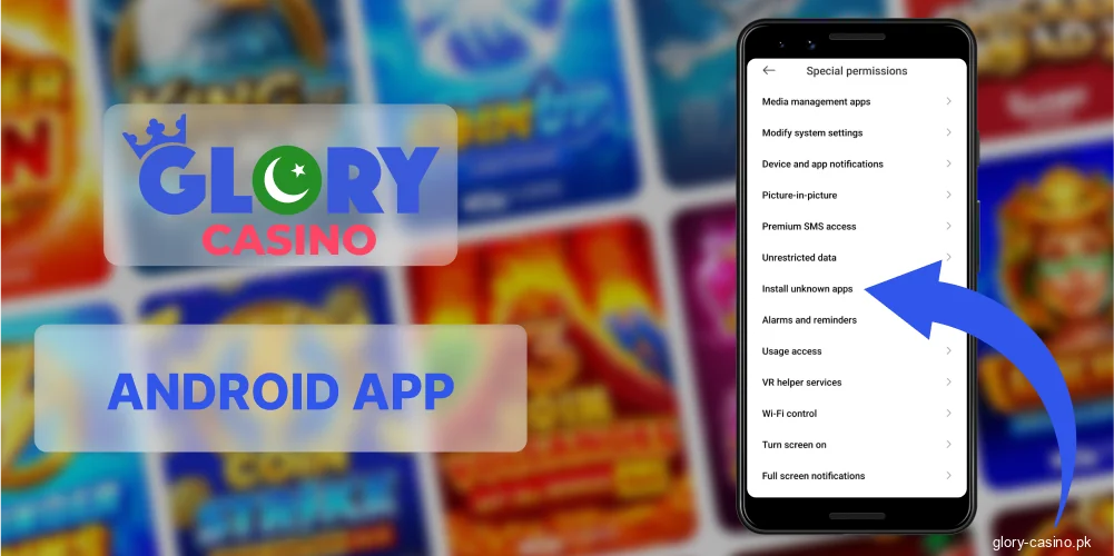 Enable APK for Glory Casino install