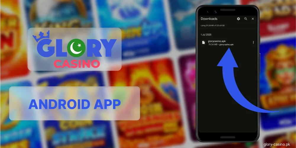 Install Glory Casino on Android device