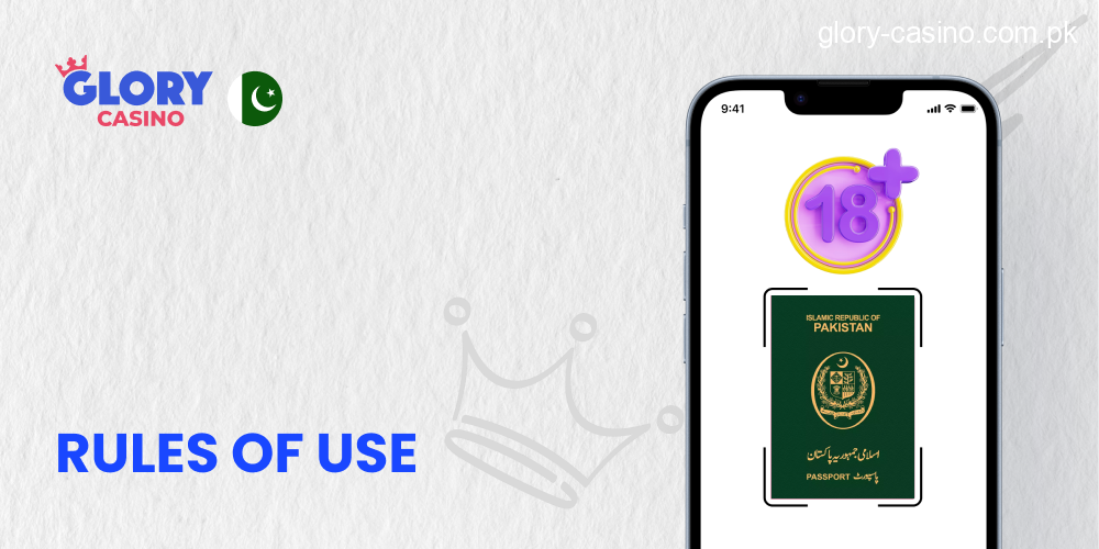 General Terms in Glory Casino PK