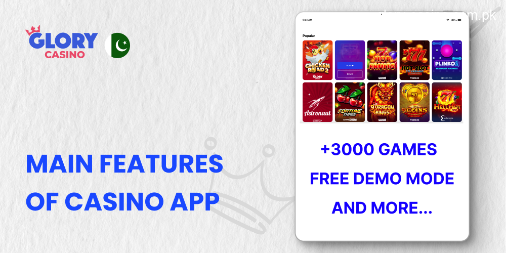 Top Features of Glory Casino Application