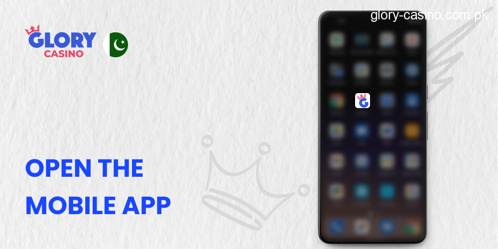 Open the Installed Glory Casino Mobile App in your Android Device