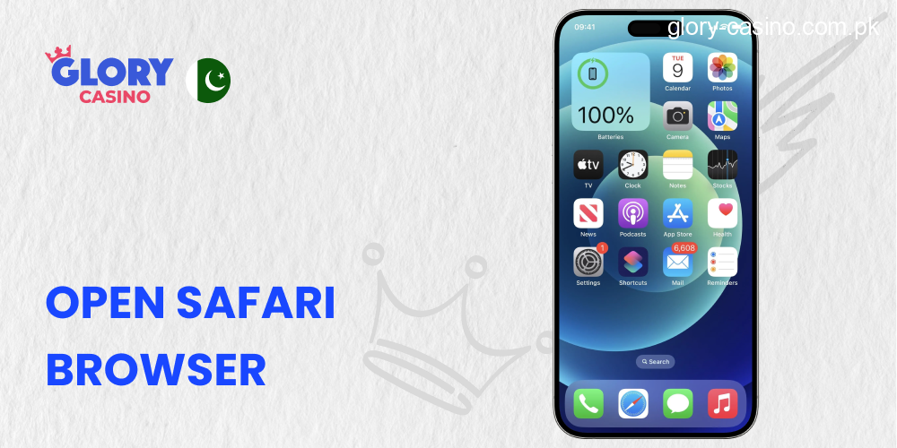 Open Safari browser on your Apple Device