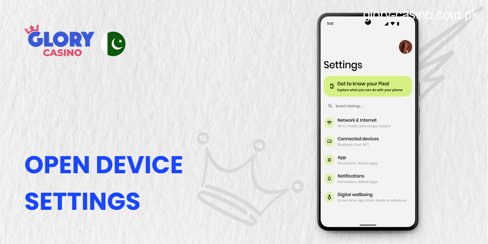 Open your Android Device Settings