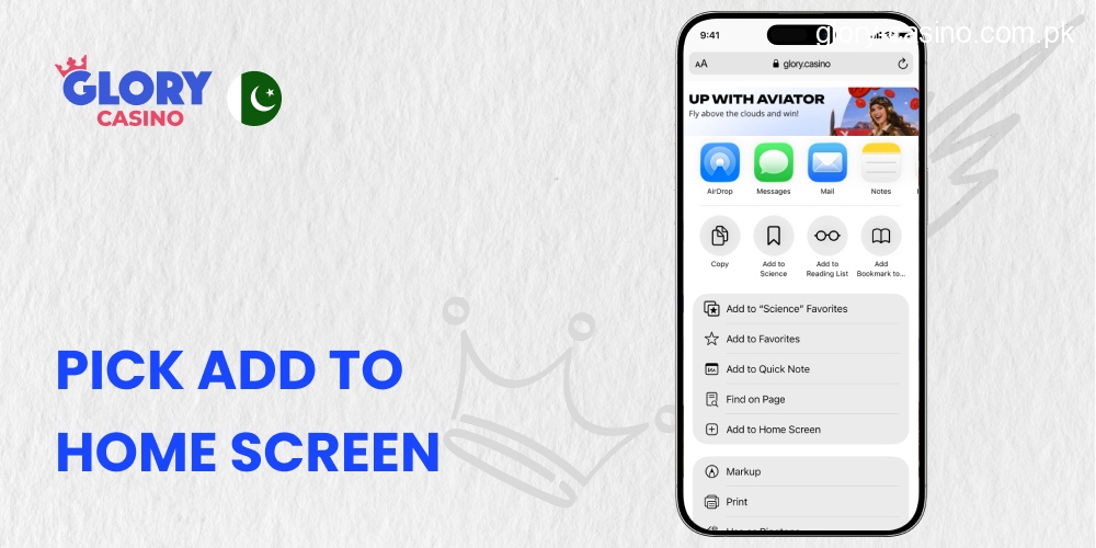Pick "Add to Home Screen" on your Apple Device