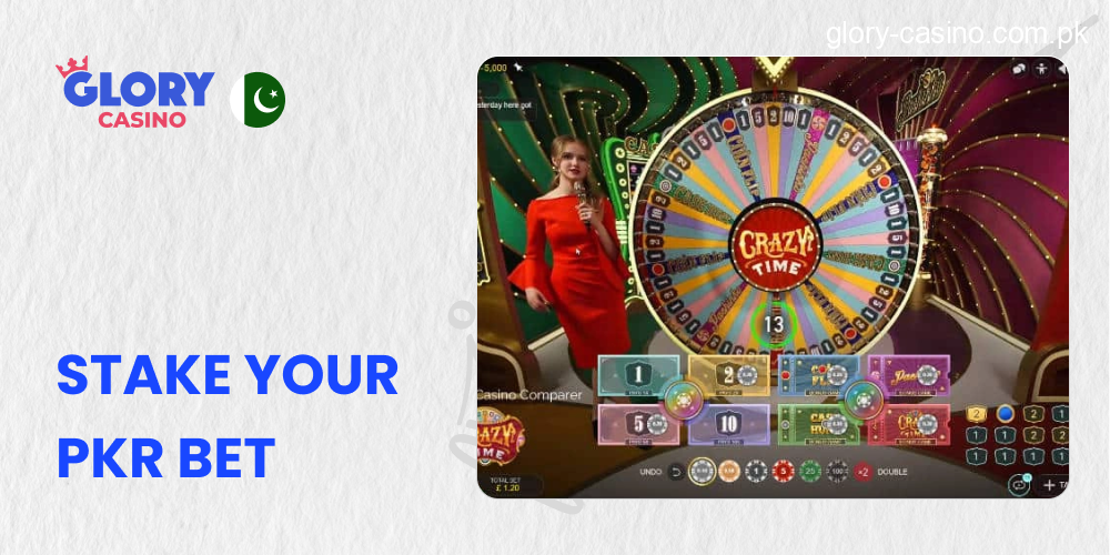 Place your Pakistani Rupee Bet in Glory Casino