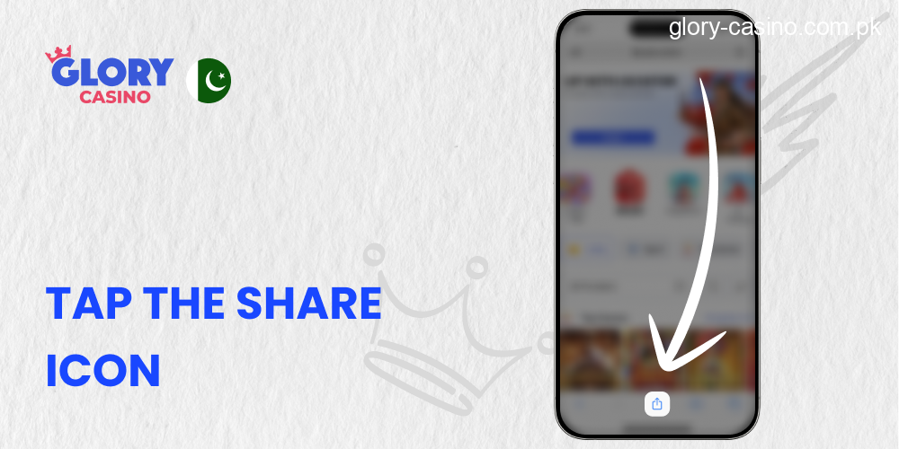Tap the Share icon Safari Browser on your Apple Device