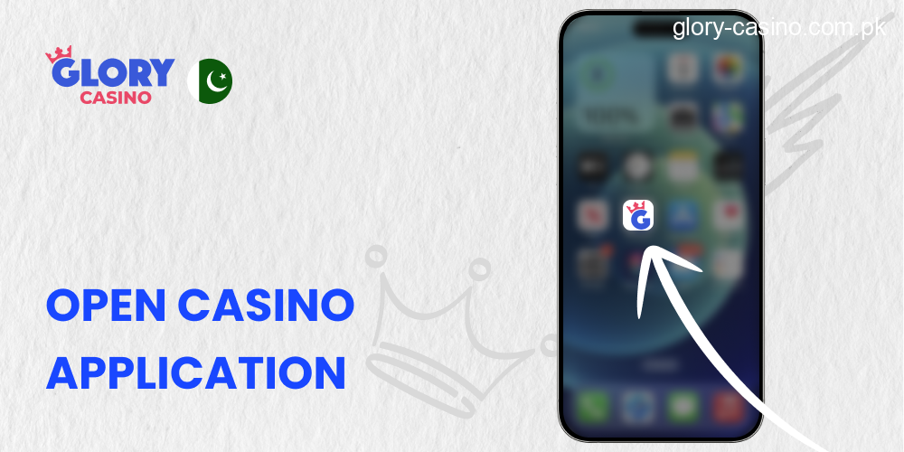 Open Glory Casino Mobile Application on your Apple Device